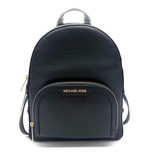 Michael Kors Medium Jaycee Backpack Black/Gold - Picture 1 of 12
